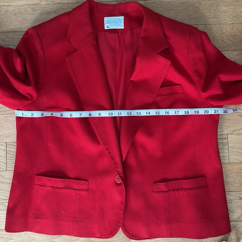 Pendleton Vintage Red Blazer Jacket - image 6